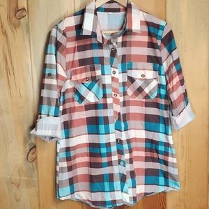 🐞Plaid Blouse Size S